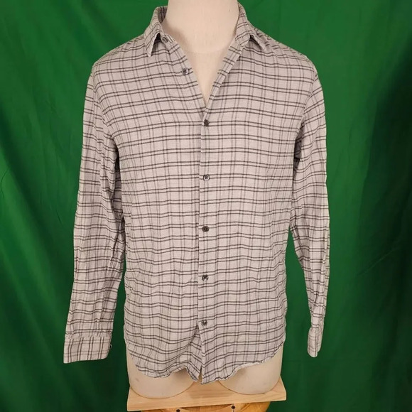 Theory Mens Tait Slim‎ Fit Jaspe Grip Long Sleeve Button Down Shirt Medium - Picture 1 of 5